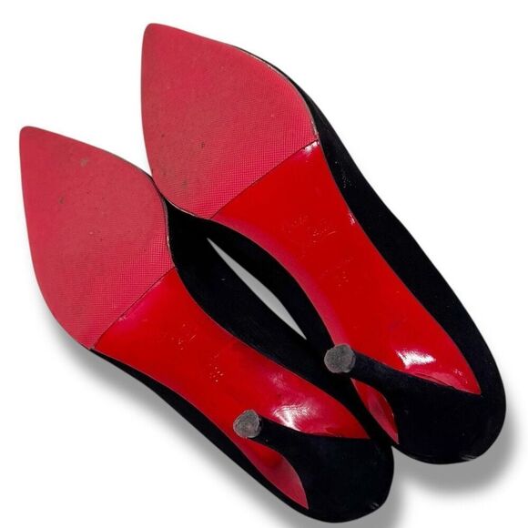 Christian Louboutin - Kate 95 mm Black Suede Pointed Toe Pump Heels Women’s 39 - Picture 7 of 10